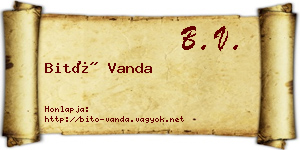Bitó Vanda névjegykártya